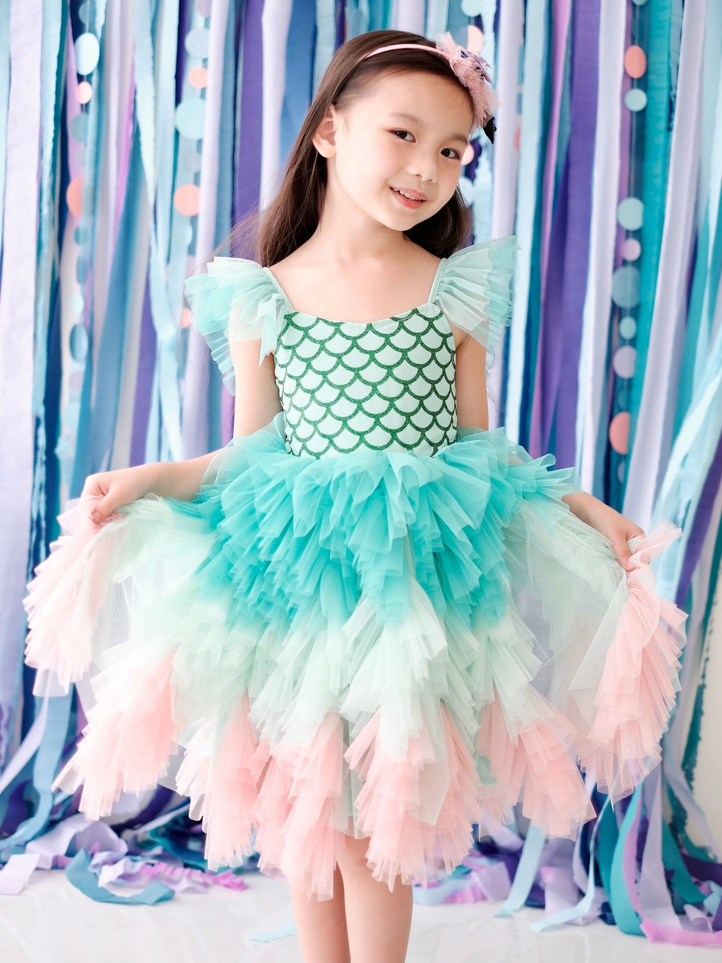 Laurette Tutu Dress | Mermaid Set with Headpiece