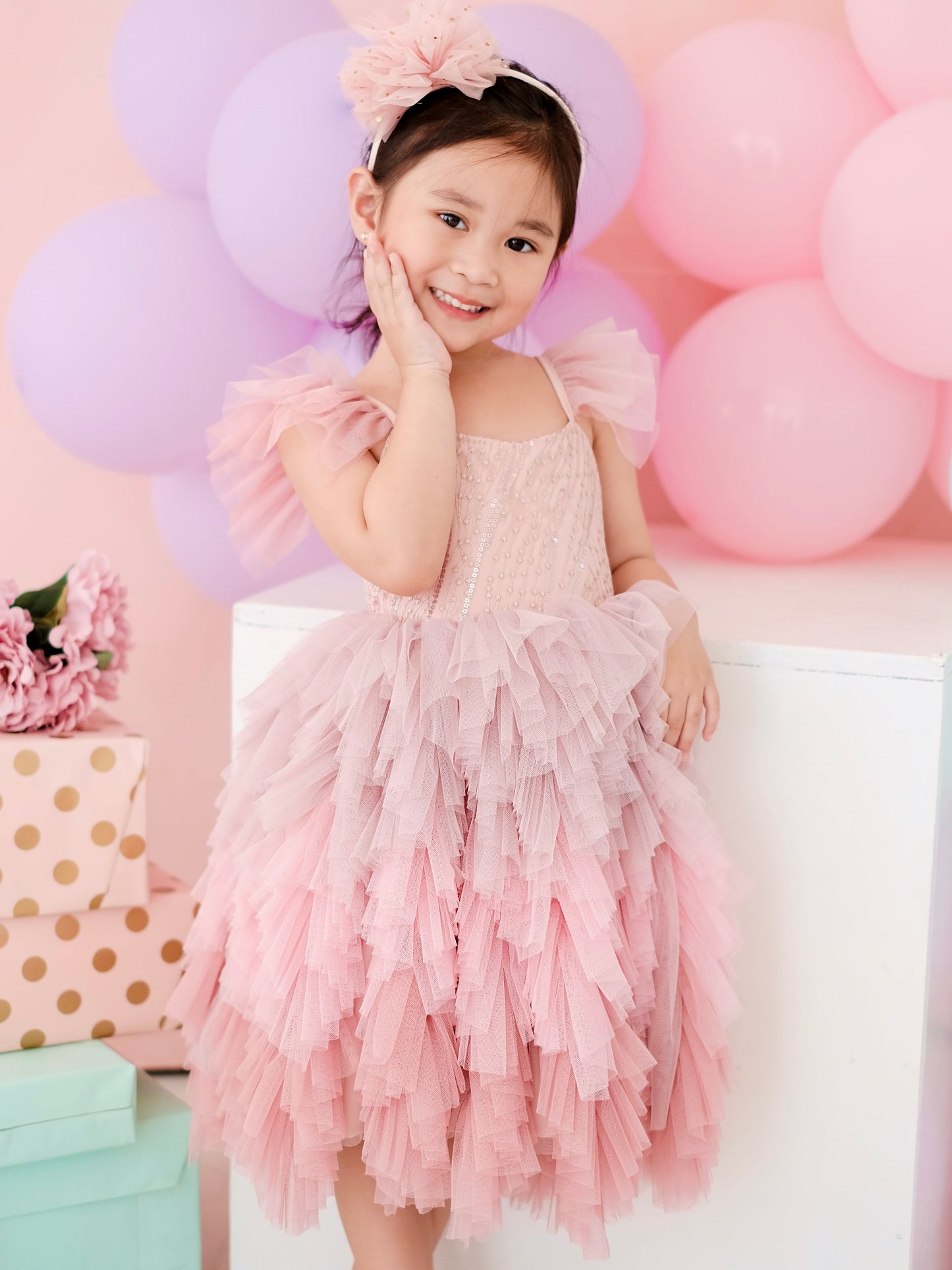 Laurette Tutu Dress | Pink Ombre