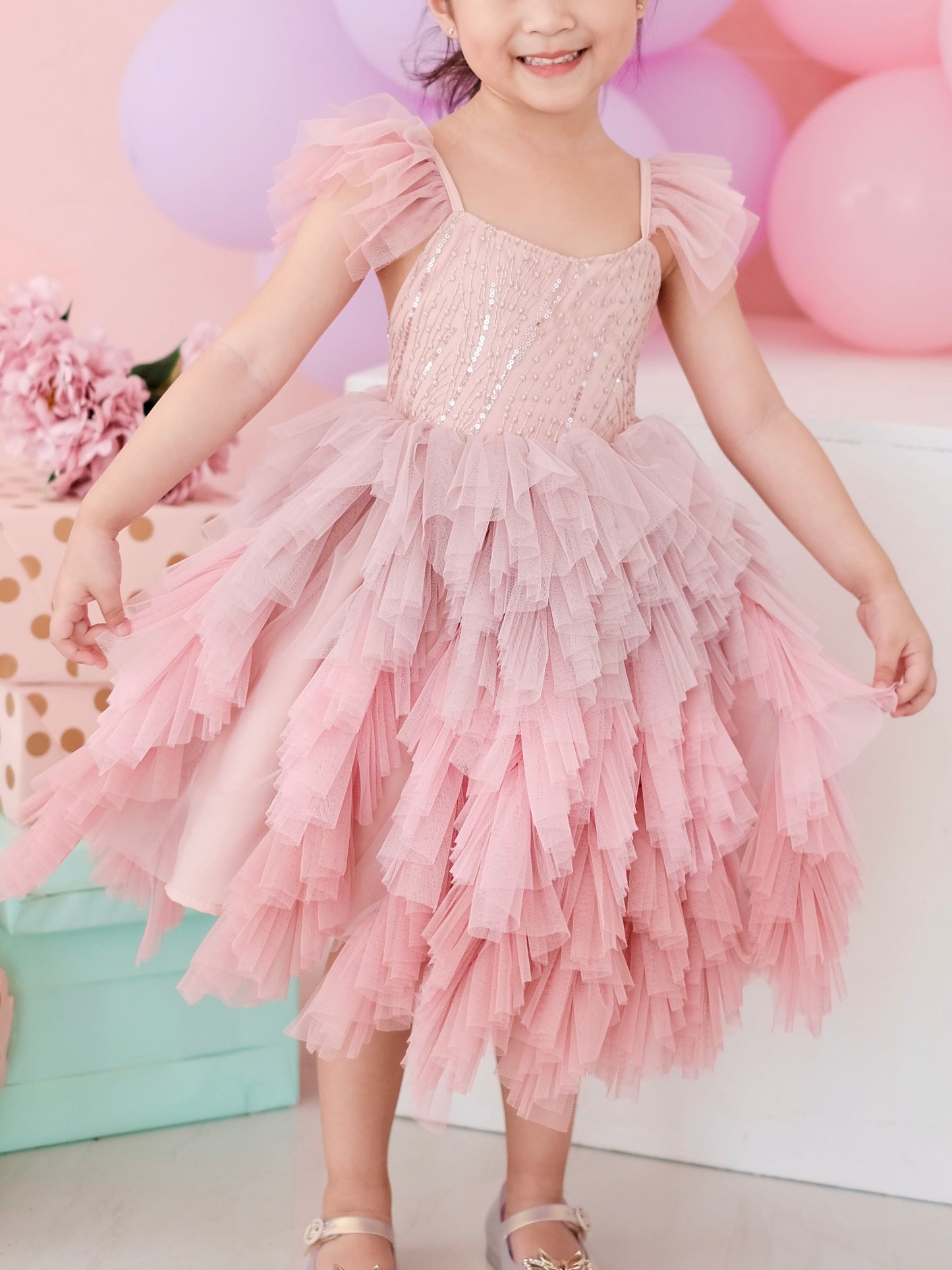 Laurette Tutu Dress | Pink Ombre
