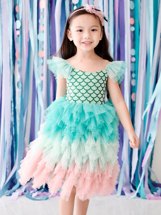 Laurette Tutu Dress | Mermaid Set with Headpiece