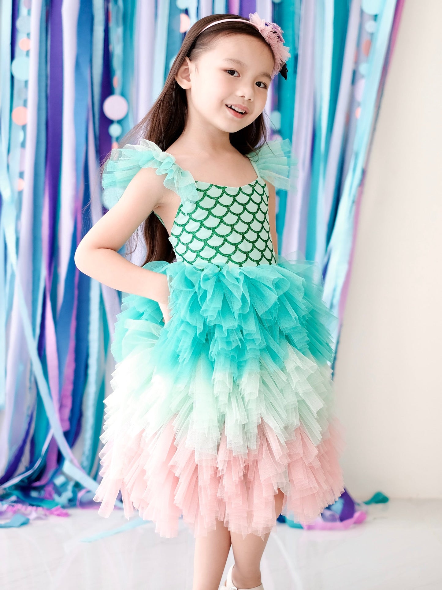 Laurette Tutu Dress | Mermaid Set with Headpiece