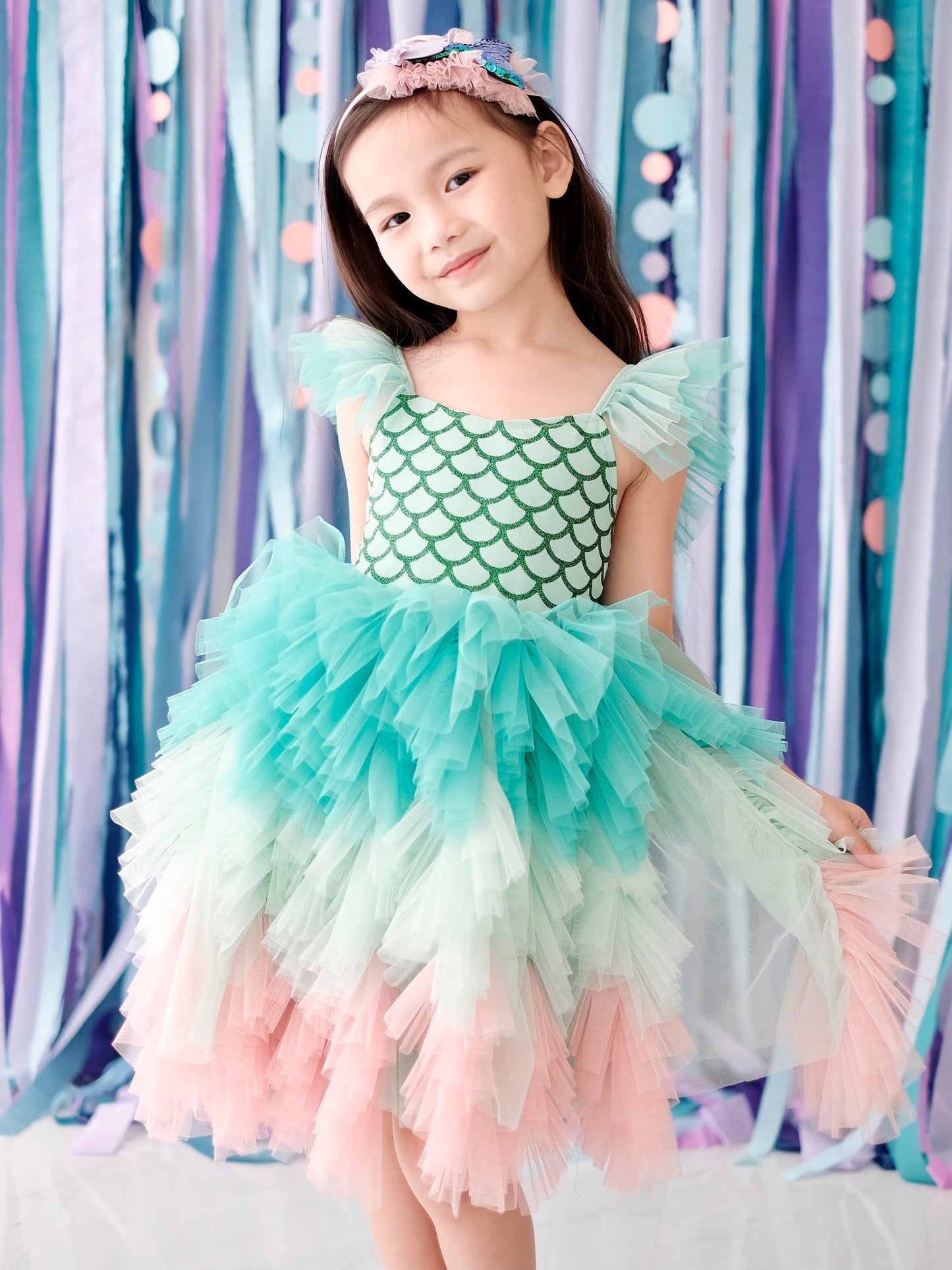 Laurette Tutu Dress | Mermaid Set with Headpiece